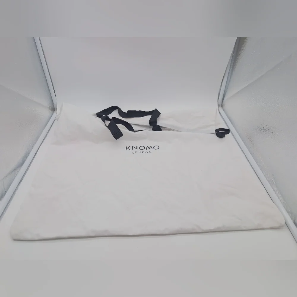 KNOMO London White Protective Dust Bag with Black Ribbon 21x21